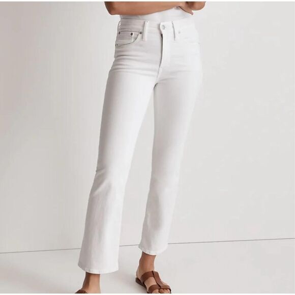 Madewell Cali Demi boot white sustainable size 30 normcore jeans - Picture 1 of 4